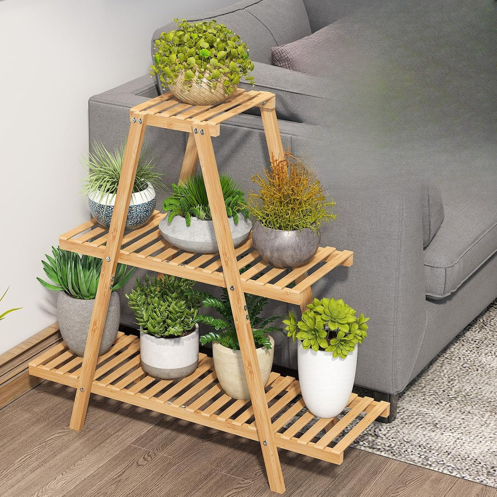 3-Tier Bamboo Potted Plant Stand