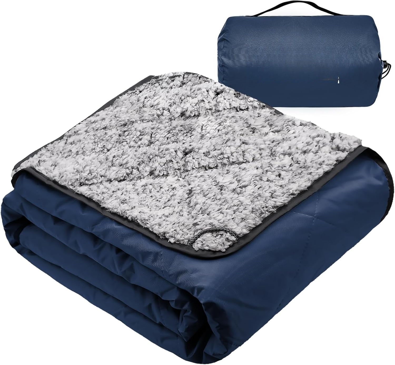 Blue Sherpa Warm Outdoor Blanket