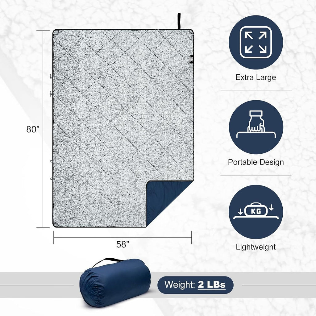 Blue Sherpa Warm Outdoor Blanket