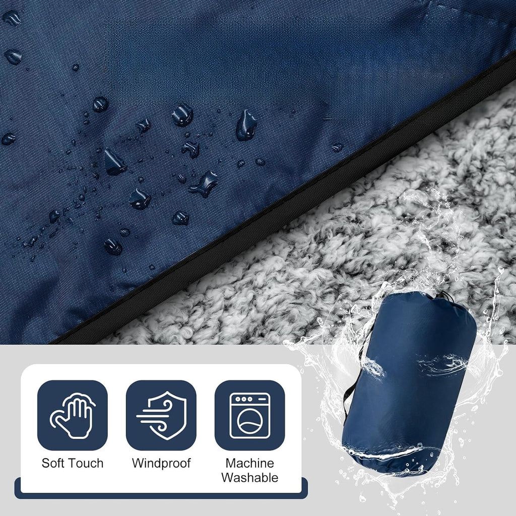 Blue Sherpa Warm Outdoor Blanket